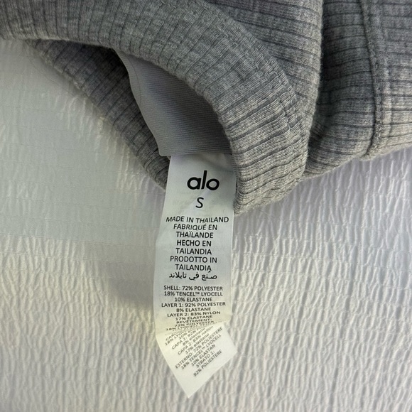 Alo Yoga Gray Ribbed Bra - Picture 4 of 4